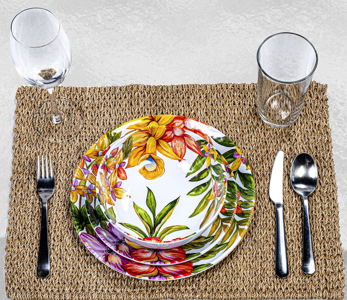 12 Piece Melamine Dinnerware Set O98529