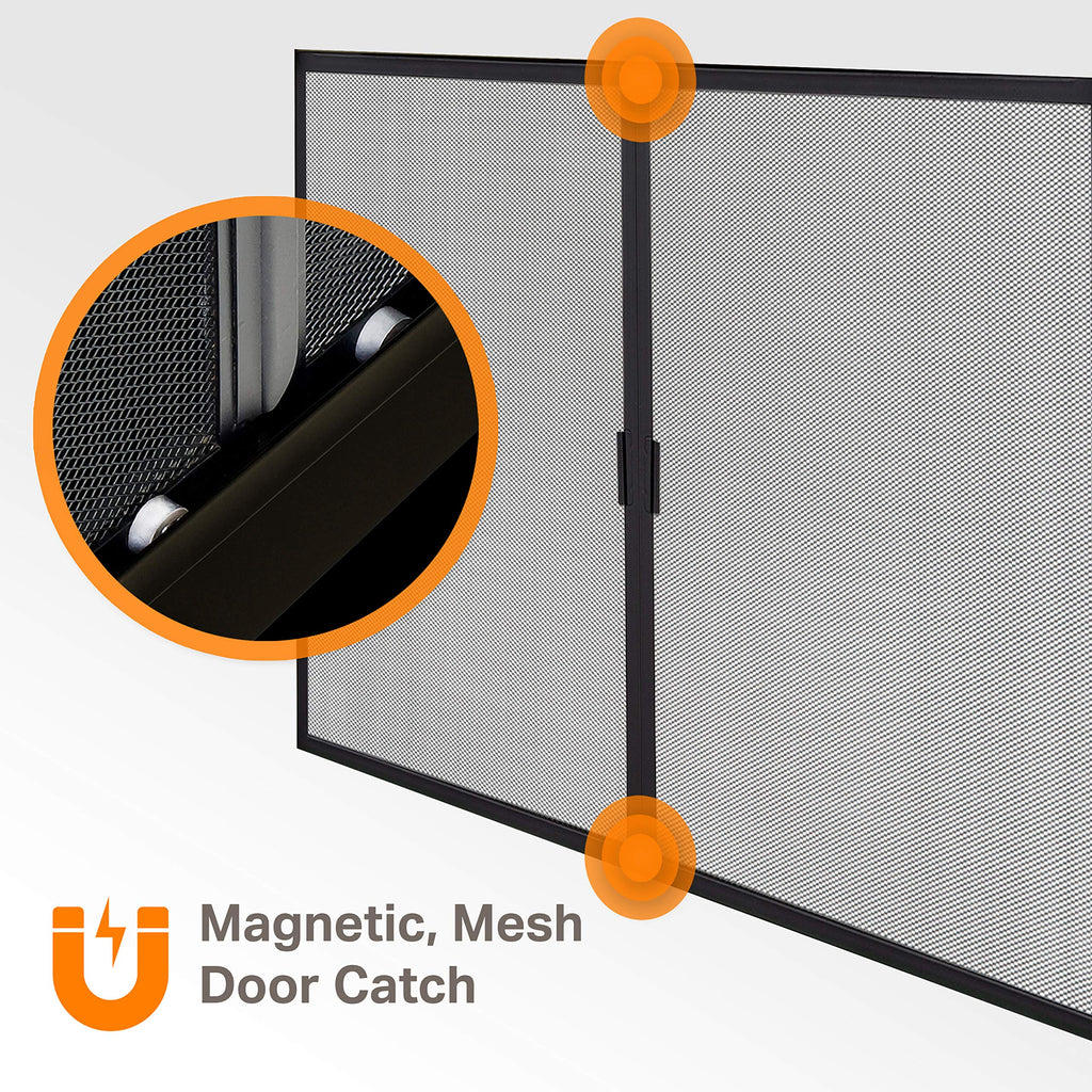Black Small Fireplace Glass Door W871272